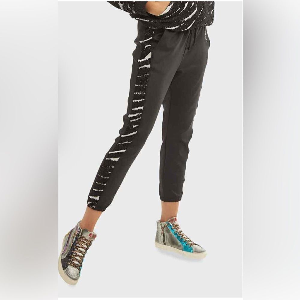 Koral Brink scuba track pants Sweat Pants with edgy zebra print  size S